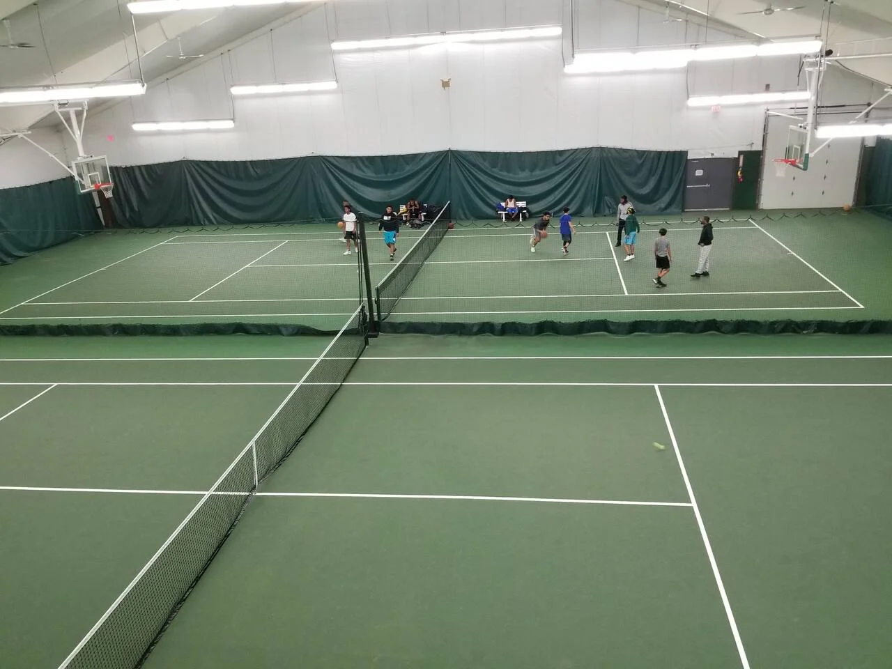 indoor tennis and basketball courts